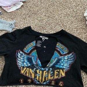 vintage cropped Van Halen shirt